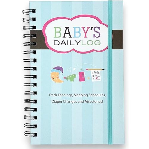 Baby’s Daily Log, Planner and Keepsake Journal- Track Feedings, Sleeping Schedules, Memorable Moments, Milestones by Kahootie Co (Teal)
