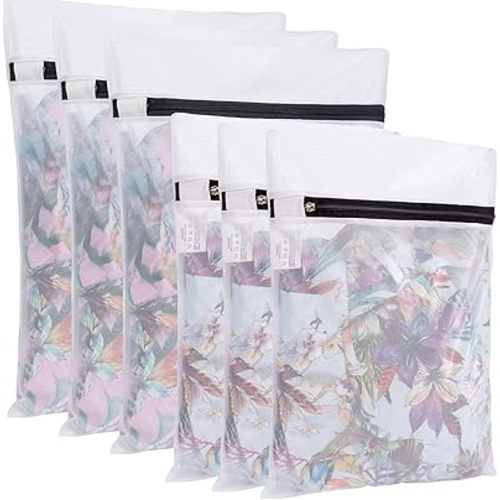 BAGAIL Laundry Bag Mesh Wash Bag for Intimates Lingerie and Delicates,6Pcs(3L,3M)