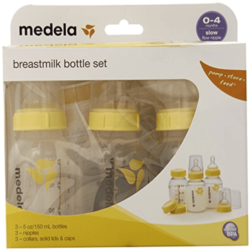 Medela Breastmilk Bottle Set, 5 oz, 3 Count, Breastmilk Storage and Feeding Bottles