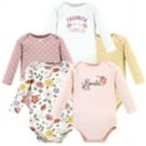 Hudson Baby Cotton Long-Sleeve Bodysuits, 5-Pack, Newborn- 24 Months