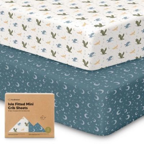 Keababies 2-pack Isla Mini Crib Sheets, Pack And Play Sheets Fitted, Pack N Play Sheets, Fitted Crib Sheet