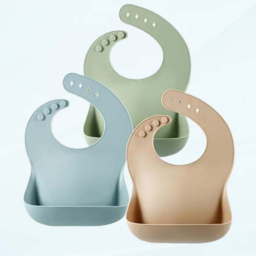 Set of 3 Cute Silicone Earbuds for Babies and Children (10-72 Months) Waterproof, Soft, Unisex, Harmless (brown/blue/green)