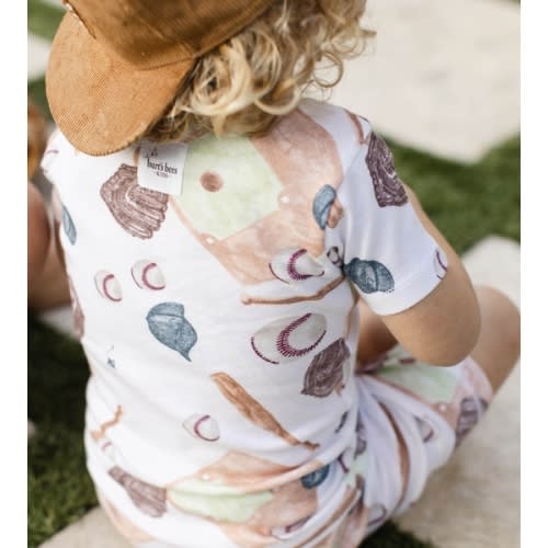 Baseball Organic Cotton Baby Pajamas - 0-3 Months