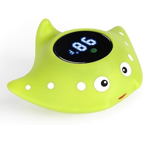 Baby Bath Water Thermometer for Bathtub - Floating Bath Thermometer & Room Thermometer for Infants with Water Temperature Warning - Safety Bath Toy for Toddlers Girls Boys Newborn Kids