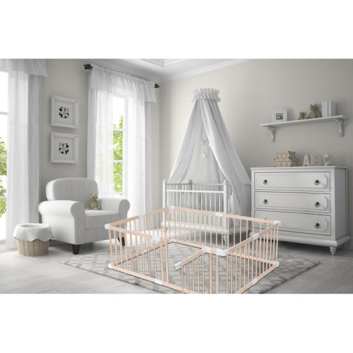 Kingway INC Baby Wooden Playpen In White & Reviews | Wayfair