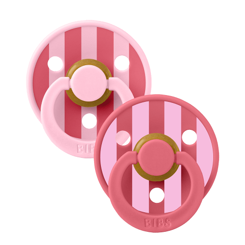 BIBS STUDIO 2 Pack Block Pacifiers - Baby Pink Coral Mix – Bibsworld store US