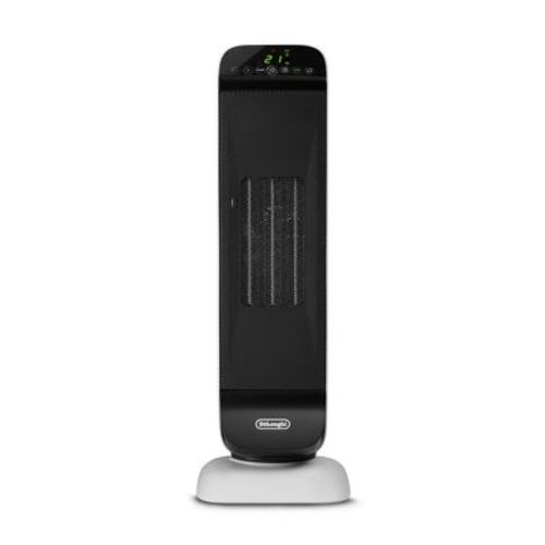 Delonghi Ceramic Digital Tower Heater: 1500w Oscillating Fan, Remote Control, Adjustable Thermostat, Etl Listed, White