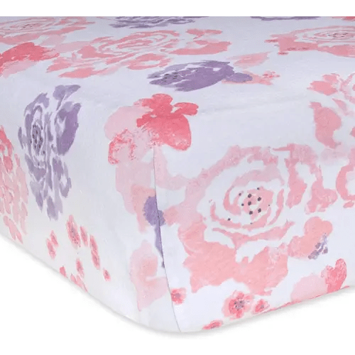 Burt's Bees Baby - Fitted Crib Sheet in Spring Roses