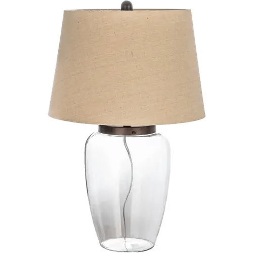 Creative Co-Op Glass Fillable Table Lamp with Shade