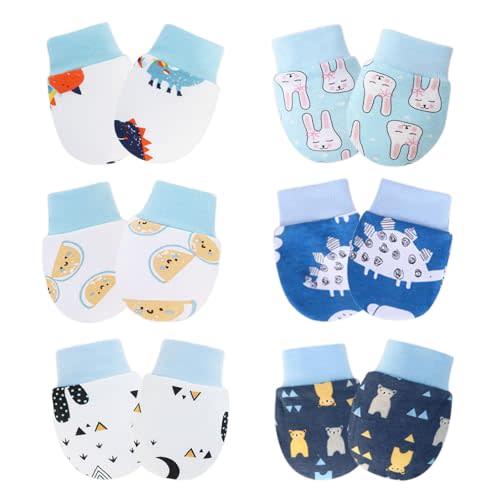 Baby Mittens No Scratch Mittens Infant Soft Gloves Mittens for 0-6 Months Boys Girls