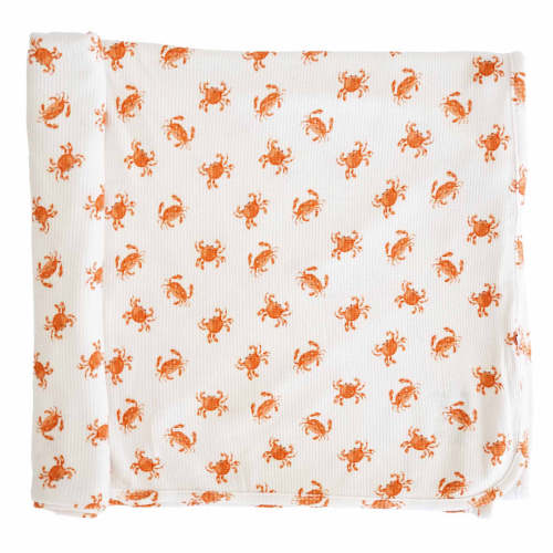Cutie Crabs Waffle Bamboo Oversized Swaddle Blanket