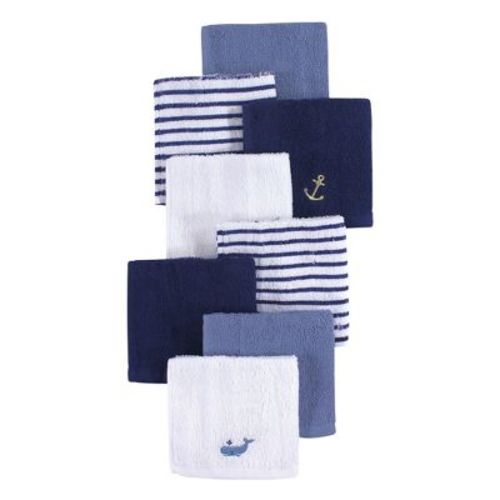 Hudson Baby Infant Boy Super Soft Cotton Washcloths, Anchor, One Size