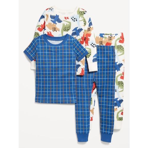 4-Piece Printed Snug-Fit Pajama Set for Toddler & Baby