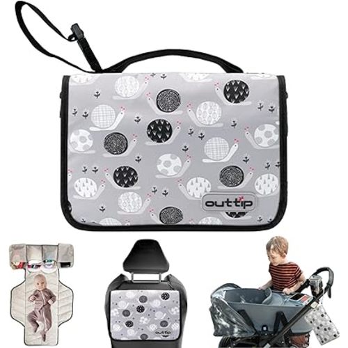 Toddler Extra Large Portable Diaper Changing Pad,Foldable Travel Diapering Changing Mat with Pockets,Reusable Compact Changing Station for Girl & Boy