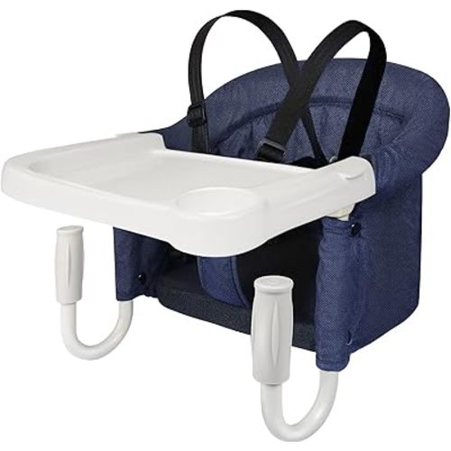 Hook On High Chair, Fast Table Chair Clip on Table High Chair, Fold-Flat Storage Tight Fixing Portable Baby Feeding Seat for Baby Toddler Washable with Dining Tray for Travel Outside