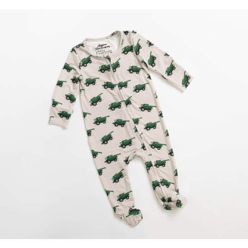 Green Combine Baby Bamboo Pajamas