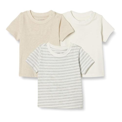 Amazon Essentials Unisex Toddlers and Babies' Short Sleeve T-Shirts, Pack of 3