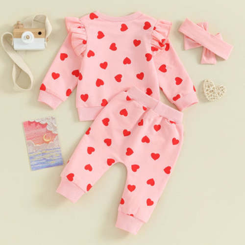 SWEETHEART Ruffle Outfit - Hazel & Bo