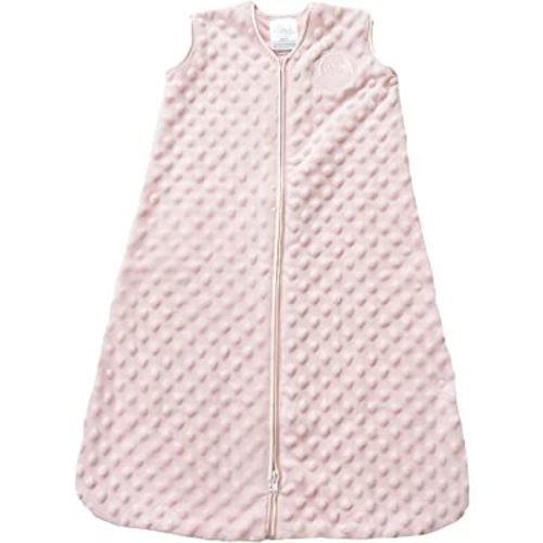 HALO Sleepsack Plush Dot Velboa Wearable Blanket, TOG 1.5, Pink, Medium