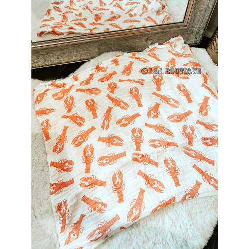 Crawfish Swaddle Blanket