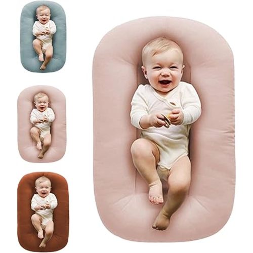 Baby Lounger,Baby Lounger Pillow,Baby Lounger Nest Cover for 0-12 Month (Light Pink)