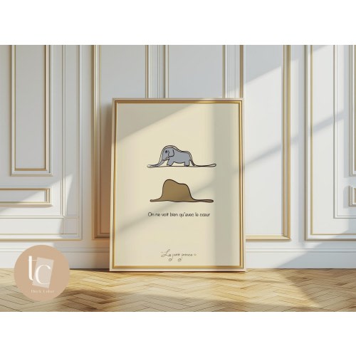 Le petit prince wall art print, the little prince nursery wall art retro kids decor genre neutral baby wall art illustration nursery print