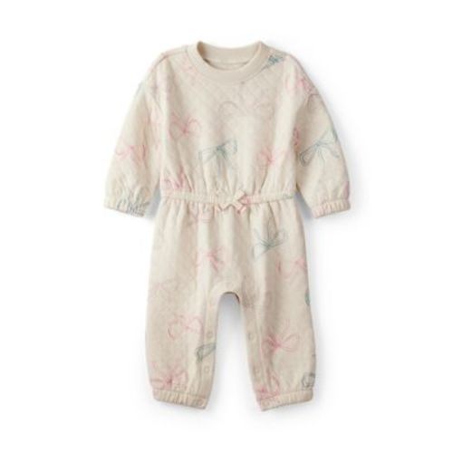 Baby Girls Bow Printed Jumpsuit