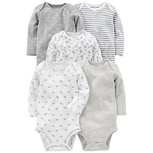 Simple Joys by Carter's unisex-baby 5-pack Long-sleeve Bodysuit