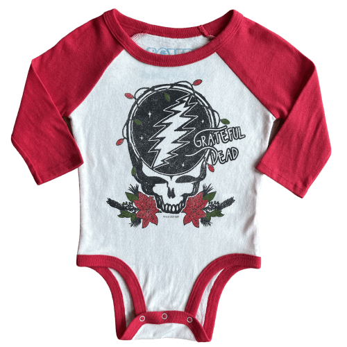 Grateful Dead Holiday Stealie Raglan Onesie
