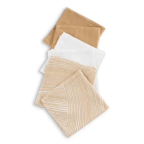 Little Bamboo Muslin Washcloth 6 Pack Marigold | Baby Bunting AU