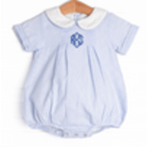 Peyton Boy Bubble, Blue Seersucker – Stitchy Fish