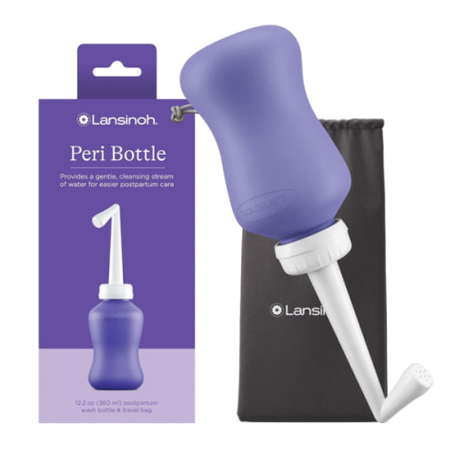 Lansinoh Upside Down Peri Bottle for Postpartum Care and Gentle Cleansing, 12.2 Ounce Bottle