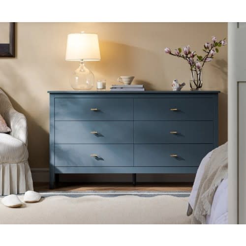 Oakham 6-Drawer Dresser, Stormy Blue