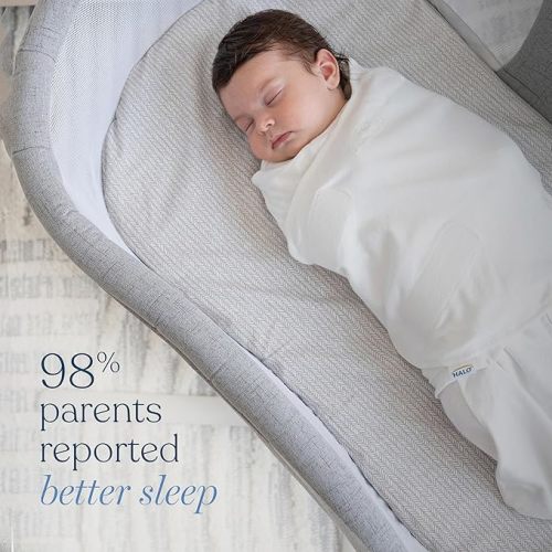 HALO Micro-Fleece Sleepsack Swaddle, 3-Way Adjustable Wearable Blanket, TOG 3.0, Daisy, Newborn, 0-3 Months