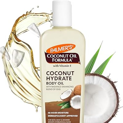 Palmer's Coconut Oil Formula Body Oil, Body Moisturizer with Green Coffee Extract, Bath Oil for Dry Skin, 8.5 Ounces (Pour Cap)