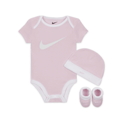 Nike Baby (0-6M) Bodysuit, Hat and Booties Box Set