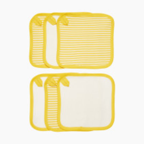 Small Story Washcloth (6 Pack) - Yellow Stripe