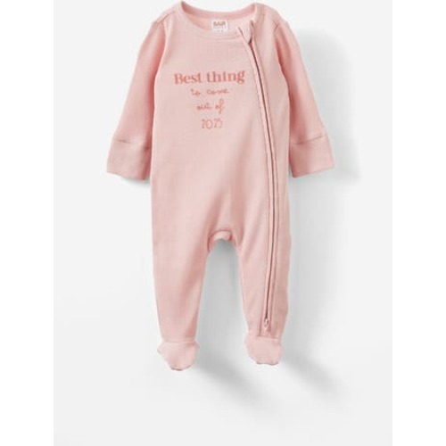 Cotton On Kids® | Organic Pointelle Zip All In One Romper