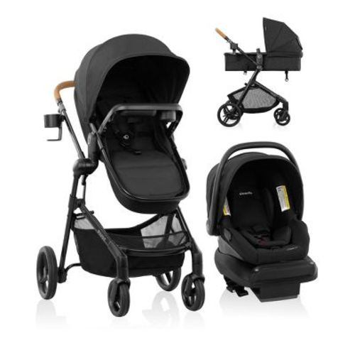 Evenflo Pivot Modular Travel System with LiteMax NXT Infant Car Seat - Ebony Black