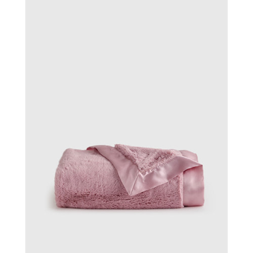 Silky Plush Baby Blanket in Light Pink