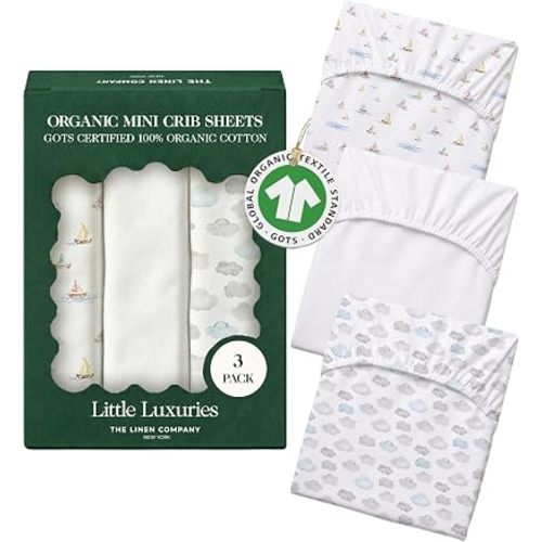 100% Organic Cotton Mini Crib Sheets