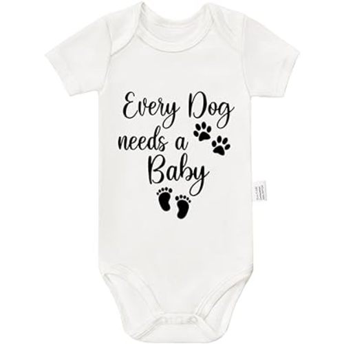 Every Dog Needs a Baby Bodysuits, Funny Cotton Baby Clothes Toddler Boy Girl Newborn Romper Short Sleeve 0-24 Months