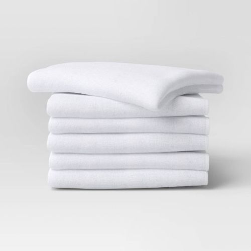 6pc Cotton Flour Sack Towel - Washcloth/Burpcloth