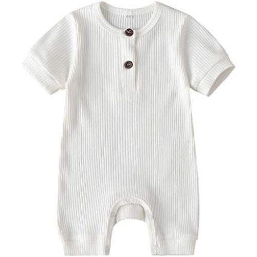 CIYCUIT Newborn Baby Boy Girl Romper Clothes Infant Solid Ribbed Onesie Bodysuit Jumpsuit Outfits