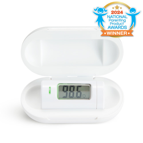 Munchkin® Mini Infrared No-Touch Forehead Thermometer for Baby, Kids & Adults, Includes Travel Case