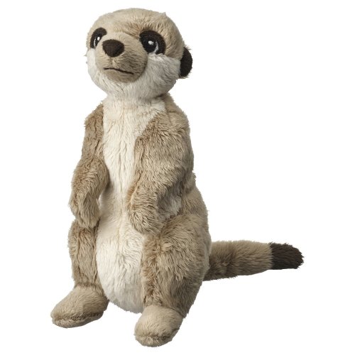 SANDLÖPARE Soft toy - meerkat/beige 7 ¾ "
