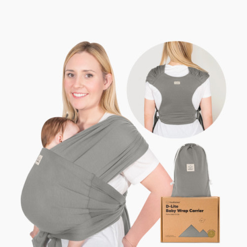KeaBabies D-Lite Wrap Carrier - Graphite