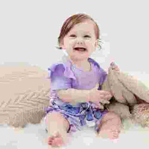 PatPat Baby Girl Outfit Sets Butterfly Print Shorts and Purple Bodysuit Headband Gift for Baby Girl 6-9 Months