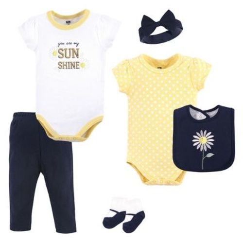 Hudson Baby Infant Girl Cotton Layette Set, Daisy, 3-6 Months