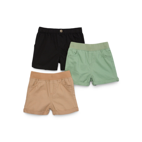Garanimals Baby Boys’ Cotton Twill Shorts, 3-Pack, Sizes 0M-24M